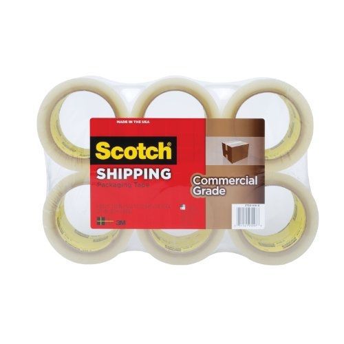 Scotch Commercial Grade Shipping Packaging Tape, 2.83 Inches x 54.6-Yards,