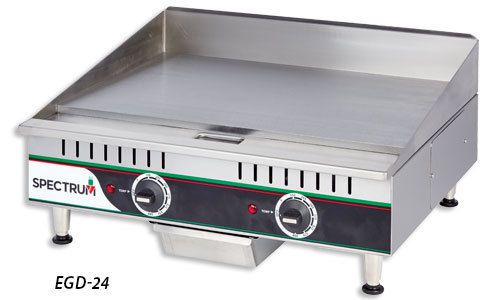 Winco EGD-24, Spectrum Electric Griddle, 24-Inch, 240 V, with Plug and Lead, NSF