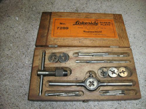 Lakeside 7289 Screw Plate Tap &amp; Die Set in Oak / Wooden Box