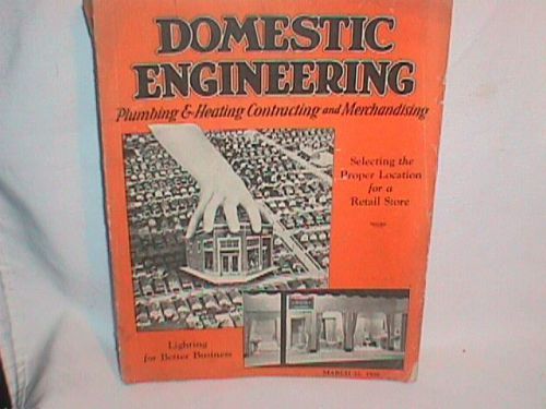 ENGINEERING Magazine 1930 Domestic PLUMBING Heating MERCHANDISING Retail Stores