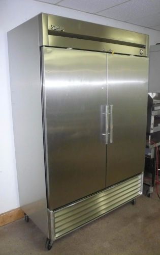 True two door reach in refrigerator - used - model t-49 for sale