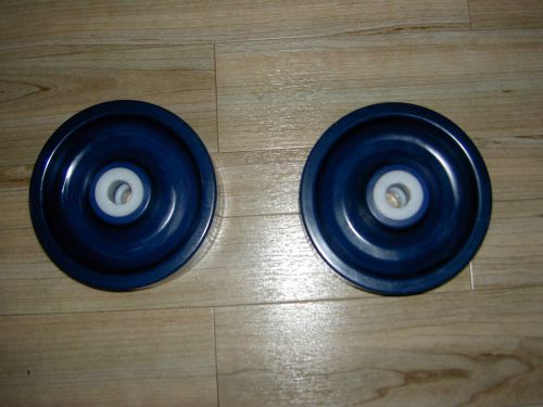 induthane wheels two 6 inch x 2 x 3/4 blue