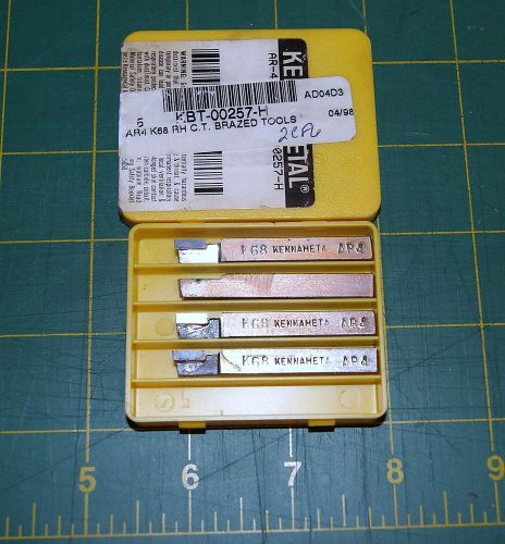 Kennametal Tool Cutting AR4 K68 RH CT ( Lot of 4 ) New