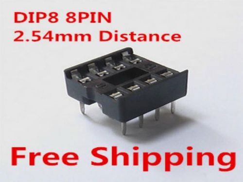 50pcs new dip-8 2.54mm distance 8pin ic socket pic socket ic base slot high-qty for sale