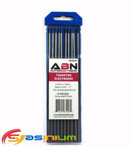 ABN TIG Tungsten Electrodes 2% Lanthanated Blue 3/32&#034;x7&#034; (2.4mm x 175mm) 10 Pack
