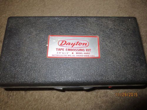 Dayton Tape Embossing Kit Model 4X857 Vintage Hand Held Label Maker