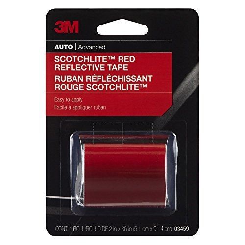 3M 03459C Scotchlite Reflective Tape, 2-Inch x 36-Inch, Red (Pack of 4)