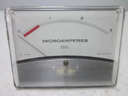 API Instruments Co.  MicroAmperes D.C. Model 602 Made in USA