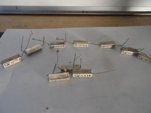 Workman   lot of 8 diff. ohms  5w resistors  see desc   unused   bly for sale
