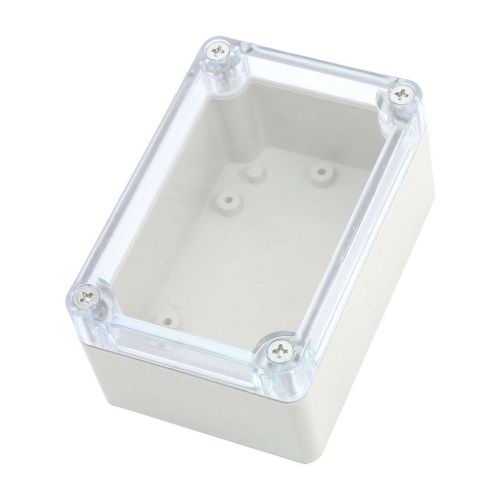 Screw mounted clear cover waterproof sealed junction box 100x68x50mm gy for sale