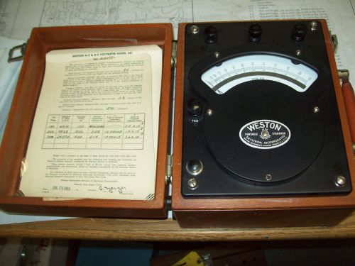 ** WESTON -- AC/DC voltmeter -- Model 341 -- NO 23598 VINTAGE ANTIQUE WW II