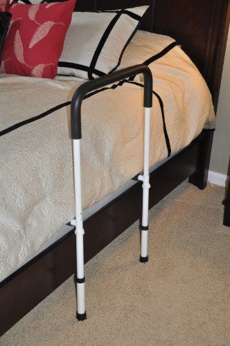 Adjustable Height Home Bed Assist Rail Grab Bar Grip Handle Frame Mattress