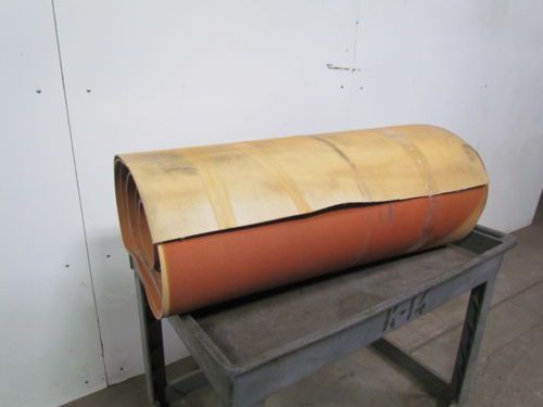 3 ply tan rubber slip top center v guide conveyor belt 69ft x 37-5/8&#034; for sale