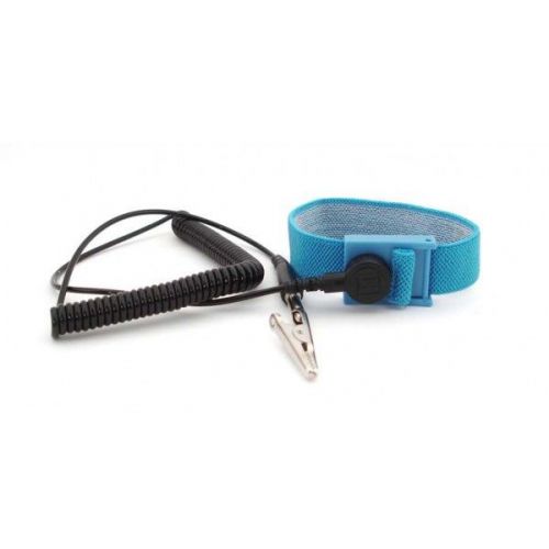 Botron Wrist Strap Only Blue Fabric Adjustable With 1/8&#034; (4mm) Snap *PROMO*