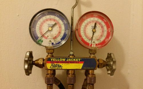 Yellow jacket manifold gauges, r22/r410a/404a for sale