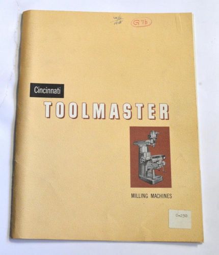 CINCINNATI C-230 TOOLMASTER MILLING MACHINES BROCHURE