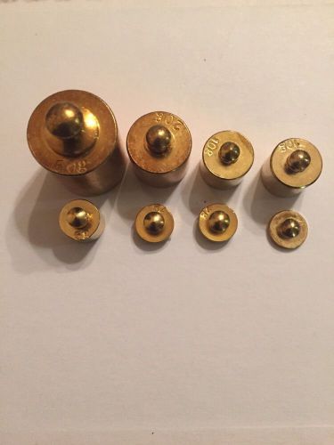 Brass Calibration Weight Set Of 8 In Grams