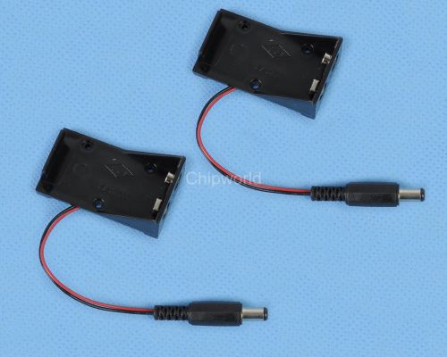 2pcs 5.5*2.1mm 9V Battery Holder Box Case Wire with Plug for Arduino
