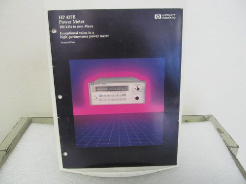 Hewlett Packard HP437B Power Meter Technical Data Brochure...1988