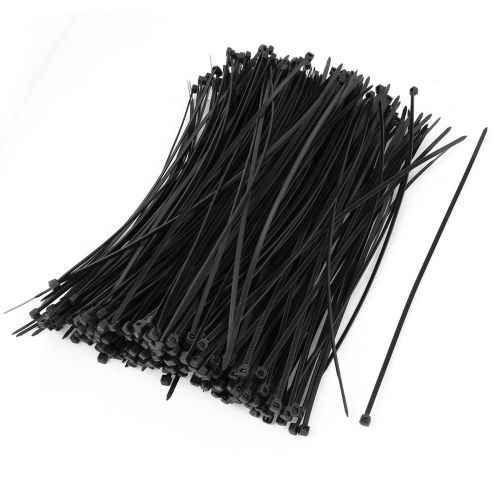 500 pcs 25cm length black nylon self locking cable organization tie for sale