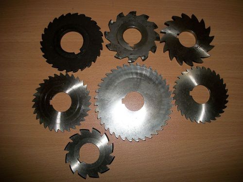 MACHINIST TOOL LATHE MILL Machinist Lot of Slitting 7 Blade s for Slotting