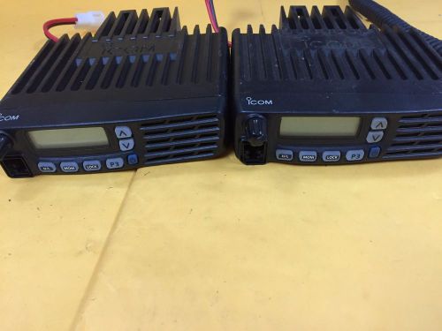 2x ICOM F5021 VHF Land Mobile Commercial Two Way Radio 50 Watts 136-174 MHz
