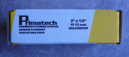 Primatech Hardwood Flooring Staples 15 1/2 gage 2&#034; x 1/2&#034; Galvanized Box 1000