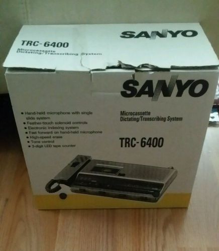 Sanyo TRC6400 microcassette dictator with microphone, AC adapter FREE SHIPPING!