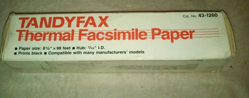 TandyFax 1 Roll Thermal Fax Paper 8.5&#034; x 98&#039; 43-1260