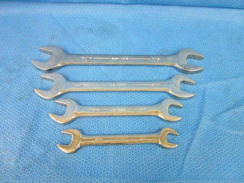 4 ARMSTRONG WRENCH SET COMBINATION 15/16 7/8 13/16 3/4 11/16 5/8 9/16 1/2 USED
