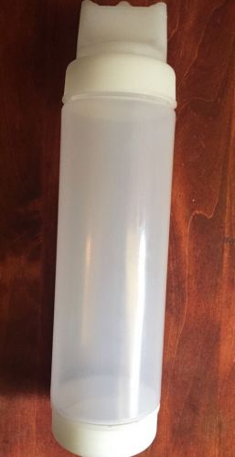 Vollrath Traex 24oz Tri 3 Tip Squeeze Dispenser Clear Condiment Bottle Dual Open