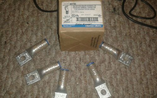 Thomas &amp; betts  box of 5 60130 pressure terminal lug connectors  - new for sale