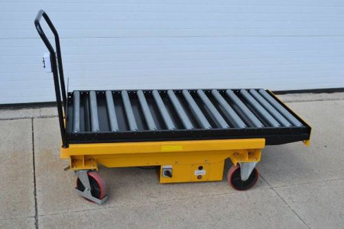 Vestil cart-1000-wd-dc steel single scissor cart, hydraulic, 12v, 1000 lb. capac for sale