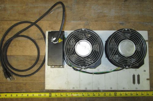 DUAL COMAIR ROTRON PT2B3 PATRIOT AC AXIAL FAN 115V MOUNTED IN PANEL