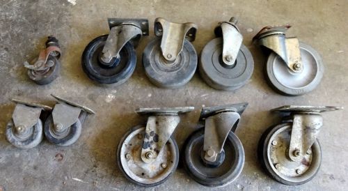Vintage lot of 10 caster wheels performa faultless for sale