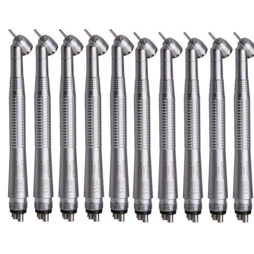 10PCS Dental high Speed push button 45 contra angle handpiece 4Hole Autoclave
