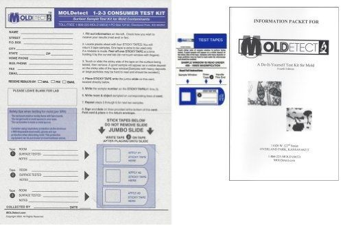 Moldetect® - one sample mold test kit w/ complete lab analysis for sale