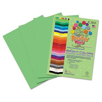 Premium Sulphite Construction Paper, 76 lbs., 9 x 12, Hot Lime, 50/Pack 74901