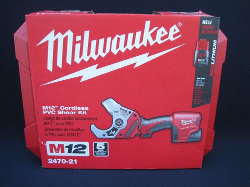 #gb47 (new) milwaukee 2470-21 m12 cordless pvc shear kit charger for sale