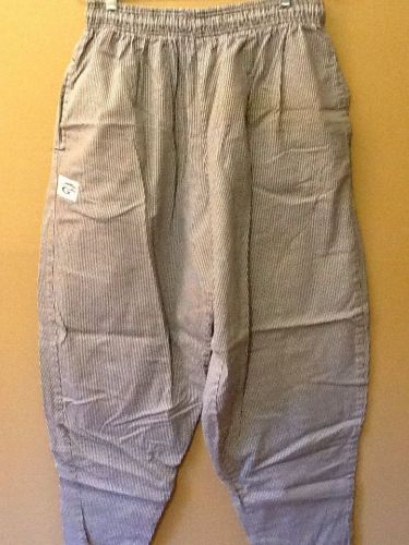 2 pair of Gourmet Gear Elastic Waist Chef Pants - Large Checks Houndstooth