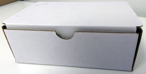 Foldable white heavy cardboard box, fold-down lid--2.5&#034; D, 5&#034; W, 7&#034; L 100-pack