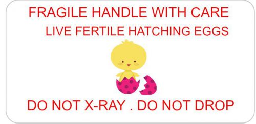 100 LIVE FERTILE HATCHING EGGS Handle/Care Do Not X-Ray 2x4