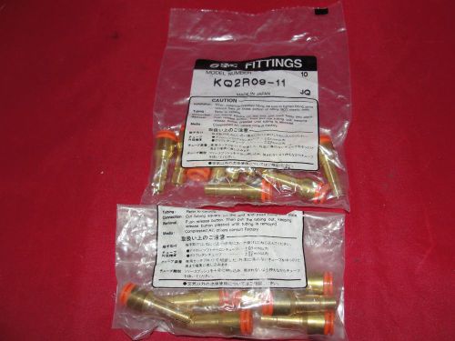SMC Fittings KQ2R09-11 Pneumatic Fittings Lot of 18 NEW