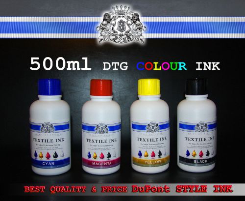 500ml and 1000ml COLOUR AND WHITE TEXTILE INK FOR ALL DTG PRINTERS