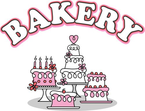Bakery Retro 36&#034; Cakes Storefront Vinyl Window Menu Sign Food Truck Trailer