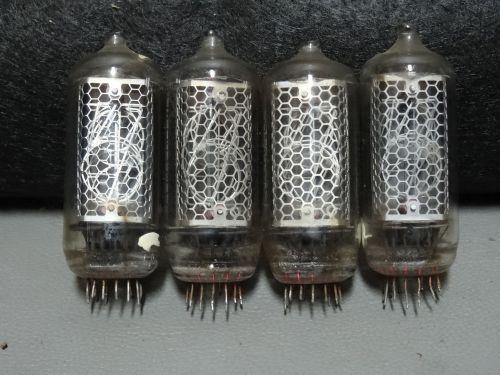 4 x IN8-2 VINTAGE RUSSIAN NIXIE CLOCK INDICATOR TUBES  // TESTED  !!