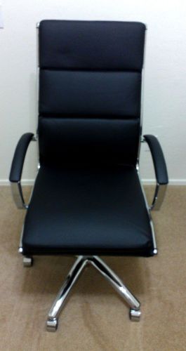 Alera® neratoli high-back swivel/tilt chair- black leather for sale