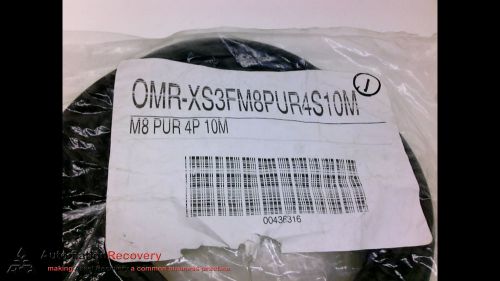 OMRON XS3F-M8PUR4S10M CABLE, 10METERS, FEMALE, STRAIGHT, 4POLE, 125V,, NEW