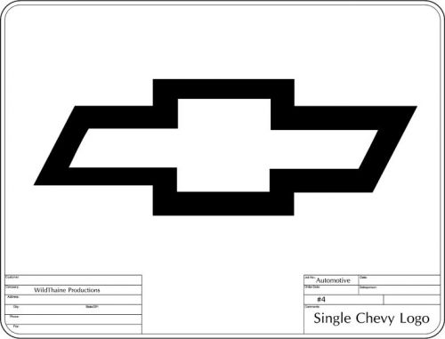 DXF File Chevy Logo Single CNC dxf  for Plasma Laser Vector Car cnc Dxf Cnc