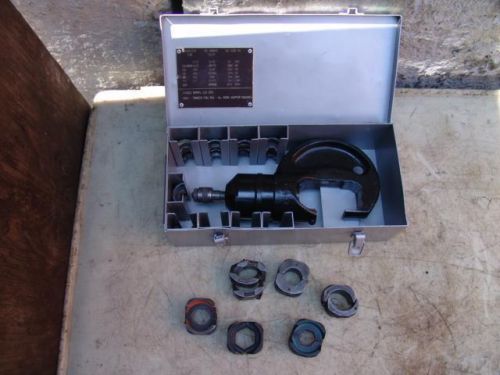 Thomas and betts tbm-15pf 15 ton hydraulic crimper with 12 dies use burndy dies for sale